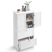 VASAGLE Badschrank weiß 60,0 x 30,0 x 110,0 cm