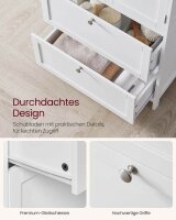 VASAGLE Badschrank weiß 60,0 x 30,0 x 110,0 cm