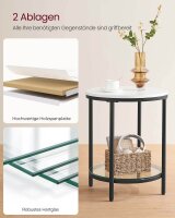 VASAGLE Beistelltisch rund Spanplatte weiß 45,0 x 45,0 x 55,0 cm, 1 St.