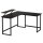 VASAGLE Schreibtisch schwarz L-Form, O-Fuß-Gestell schwarz 130,0 / 140,0 x 50,0 cm