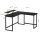 VASAGLE Schreibtisch schwarz L-Form, O-Fuß-Gestell schwarz 130,0 / 140,0 x 50,0 cm