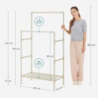 SONGMICS Kleiderständer RDR01WT weiß Metall 83,0 x 157,0 cm, 1 St.