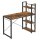 VASAGLE Schreibtisch braun rechteckig, 4-Fuß-Gestell schwarz 120,0 x 56,0 cm