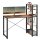 VASAGLE Schreibtisch braun rechteckig, 4-Fuß-Gestell schwarz 120,0 x 56,0 cm