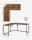 VASAGLE Schreibtisch braun L-Form, O-Fuß-Gestell schwarz 149,0 x 50,0 cm