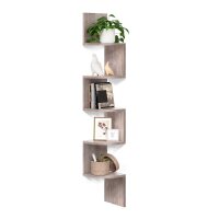 VASAGLE Eckregal greige 20,0 x 20,0 x 126,0 cm, 1 St.