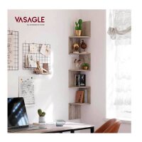 VASAGLE Eckregal greige 20,0 x 20,0 x 126,0 cm, 1 St.