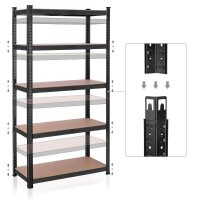 SONGMICS Schwerlastregal GLR040B01 schwarz 90,0 x 40,0 x 180,0 cm