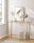 VASAGLE Konsolentisch rechteckig Glas gold 100,0 x 35,0 x 80,0 cm, 1 St.