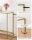 VASAGLE Konsolentisch rechteckig Glas gold 100,0 x 35,0 x 80,0 cm, 1 St.
