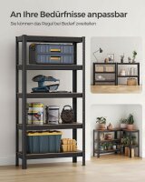 SONGMICS Schwerlastregal GLR030B01 schwarz 75,0 x 30,0 x 150,0 cm