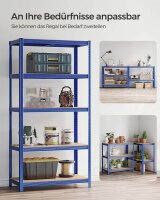 SONGMICS Schwerlastregal GLR050Q01 blau 100,0 x 50,0 x 200,0 cm