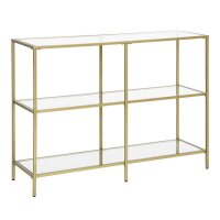 VASAGLE Konsolentisch rechteckig Glas gold 100,0 x 30,0 x...