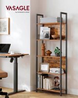 VASAGLE Bücherregal braun, schwarz 62,0 x 24,0 x 165,0 cm, 1 St.