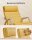 SONGMICS Schaukelstuhl gelb braun Stoff 67,0 x 121,5 x 84,0 cm, 1 St.