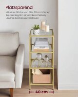 VASAGLE Bücherregal gold 40,0 x 30,0 x 95,0 cm, 1 St.