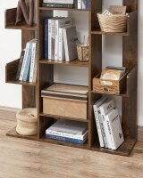 VASAGLE Bücherregal braun 86,0 x 25,0 x 140,0 cm, 1 St.