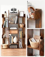 VASAGLE Bücherregal braun 86,0 x 25,0 x 140,0 cm, 1 St.