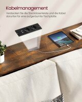 VASAGLE Konsolentisch rechteckig Spanplatte braun 120,0 x 25,0 x 81,0 cm, 1 St.