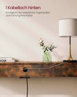 VASAGLE Konsolentisch rechteckig Spanplatte braun 120,0 x 25,0 x 81,0 cm, 1 St.