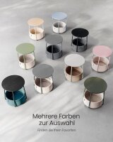 VASAGLE Beistelltisch rund Spanplatte dunkelgrau 45,0 x 45,0 x 50,0 cm, 1 St.