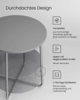 VASAGLE Beistelltisch rund Spanplatte dunkelgrau 45,0 x 45,0 x 50,0 cm, 1 St.