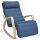 SONGMICS Schaukelstuhl blau braun Stoff 67,0 x 121,5 x 84,0 cm, 1 St.