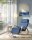 SONGMICS Schaukelstuhl blau braun Stoff 67,0 x 121,5 x 84,0 cm, 1 St.