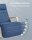 SONGMICS Schaukelstuhl blau braun Stoff 67,0 x 121,5 x 84,0 cm, 1 St.