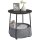 VASAGLE Beistelltisch rund Spanplatte schwarz, grau 45,0 x 45,0 x 50,0 cm, 1 St.