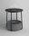 VASAGLE Beistelltisch rund Spanplatte schwarz, grau 45,0 x 45,0 x 50,0 cm, 1 St.