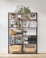 VASAGLE Bücherregal braun, schwarz 120,0 x 30,0 x 170,0 cm, 1 St.