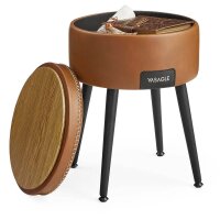 VASAGLE Wohnzimmer-Hocker mit Stauraum LOM005K01 braun...