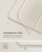 VASAGLE Beistelltisch rund Spanplatte creme 45,0 x 45,0 x 50,0 cm, 1 St.