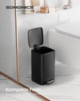 SONGMICS Mülleimer 8,0 l schwarz, 1 St.
