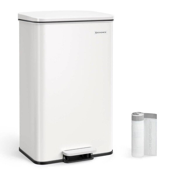 SONGMICS Mülleimer 40,0 l weiß, 1 St.