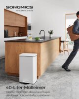 SONGMICS Mülleimer 40,0 l weiß, 1 St.