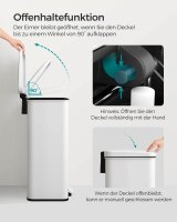 SONGMICS Mülleimer 40,0 l weiß, 1 St.