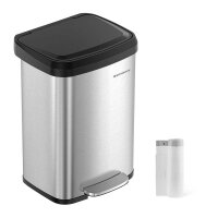 SONGMICS Mülleimer 50,0 l silber, 1 St.