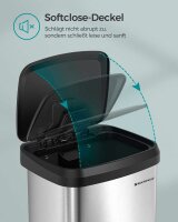 SONGMICS Mülleimer 50,0 l silber, 1 St.