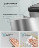 SONGMICS Mülleimer 50,0 l silber, 1 St.