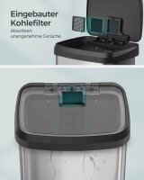 SONGMICS Mülleimer 50,0 l silber, 1 St.