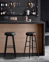 VASAGLE Barhocker LBC090B01 schwarz Kunstleder, 2 St.