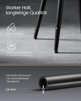 VASAGLE Barhocker LBC090B01 schwarz Kunstleder, 2 St.