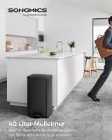 SONGMICS Mülleimer 40,0 l schwarz, 1 St.