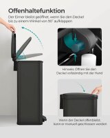 SONGMICS Mülleimer 40,0 l schwarz, 1 St.