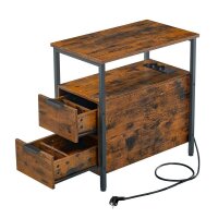 VASAGLE Beistelltisch rechteckig Spanplatte braun 35,0 x...