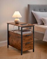 VASAGLE Beistelltisch rechteckig Spanplatte braun 35,0 x 60,0 x 61,0 cm, 1 St.