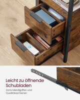 VASAGLE Beistelltisch rechteckig Spanplatte braun 35,0 x 60,0 x 61,0 cm, 1 St.