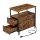 VASAGLE Beistelltisch rechteckig Spanplatte braun 35,0 x 60,0 x 61,0 cm, 1 St.